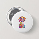 Een Waterverf Ronde Button 5,7 Cm (Voorkant /achterkant)