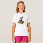 Een Waterverf schilderij van een Happy Gnome T-shirt (Voorkant volledig)