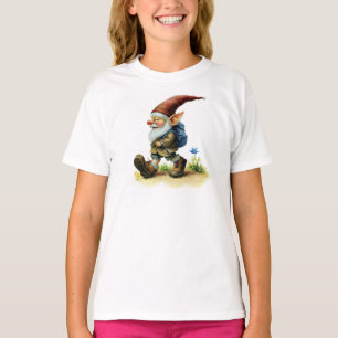 Een Waterverf schilderij van een Happy Gnome T-shirt