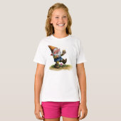 Een Waterverf schilderij van een Happy Gnome T-shirt (Voorkant volledig)