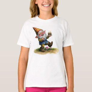 Een Waterverf schilderij van een Happy Gnome T-shirt