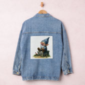 Een Waterverf schilderij van een Schattigee Happy  Denim Jacket (Hangar)