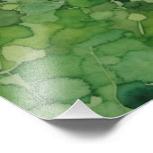 Een Waterverf Studie in Emerald en Jade Foto Afdruk (Hoek)