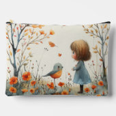 Een Waterverf van Little Girl & Bird Etui (Voorkant)