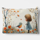Een Waterverf van Little Girl & Bird Etui (Achterkant)
