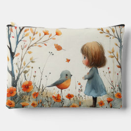 Een Waterverf van Little Girl & Bird Etui