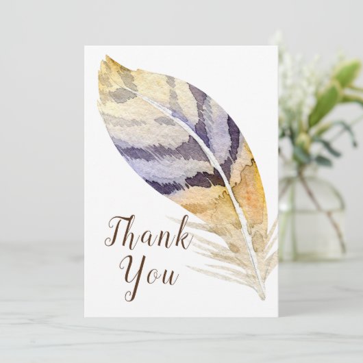 Eén Waterverf voor doezels Hartelijk dank voor uw  Kaart (Staand voorkant)