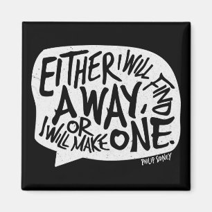 Een Way Typografie Motivatie Citaat Magneet