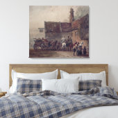 Een Wayside Inn Canvas Afdruk (Insitu (Slaapkamer))