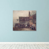 Een Wayside Inn Canvas Afdruk (Insitu (Houten vloer))