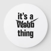 een webben grote klok (Voorkant)