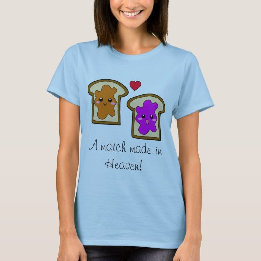 "Een wedstrijd in de hemel!" PB & J T-Shirt (Voorkant)