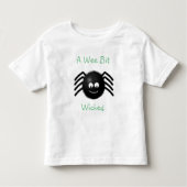 Een Wee Bit Wicked Spider Halloween Shirt (Voorkant)