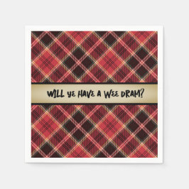 Een Wee Dram van Scotch Paper Onderzetter Servet