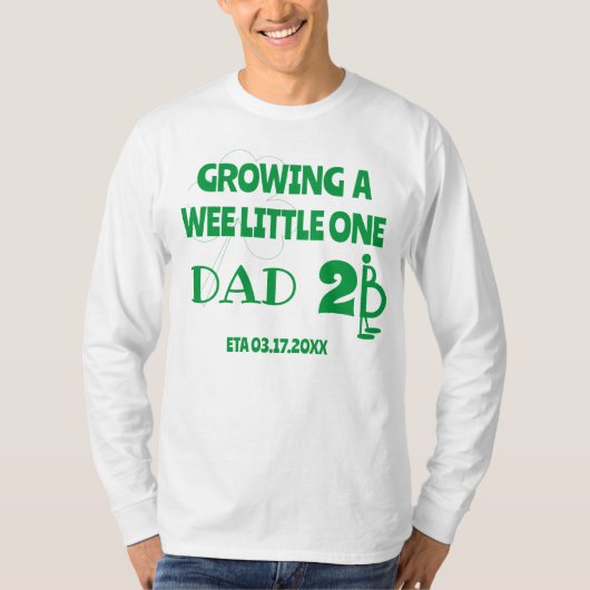 EEN WEE KLEINE ST Patricks Day PAPA om te zijn T-shirt (Voorkant)