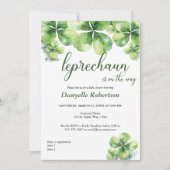 Een Wee Leprechaun Baby shower - March Baby's Kaart (Voorkant)