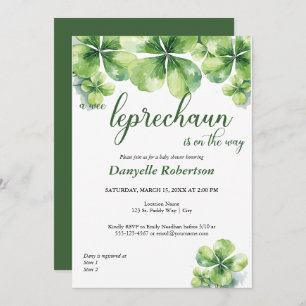 Een Wee Leprechaun Baby shower - March Baby's Kaart