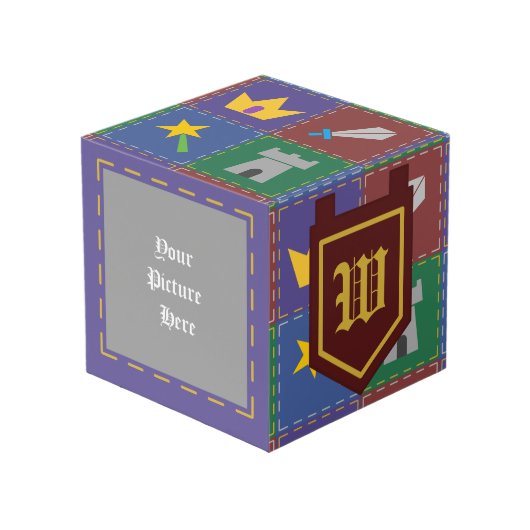 Een Wee One's Fantasy Quilt Photo Cube Kubus (Voorkant hoekig)