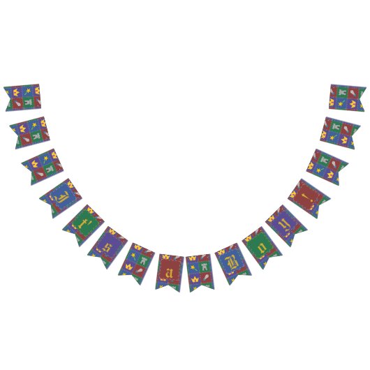 Een week een fantasie quilt bunting banner (Alle)