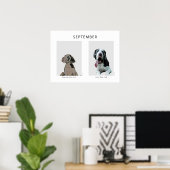 Een week één maand oude Dog Argentaal Poster (Thuiskantoor)