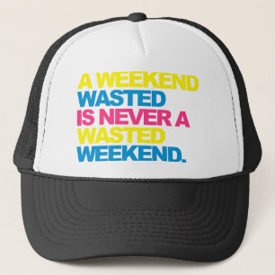 Een weekendafval trucker pet