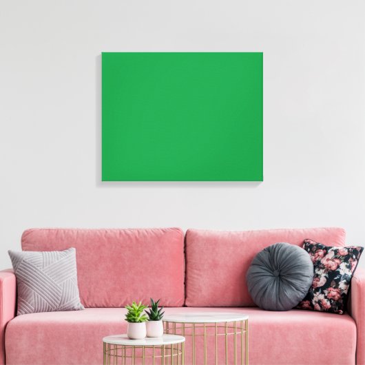 Een weelderige groene achtergrond met een schone w canvas afdruk (Insitu (Woonkamer))