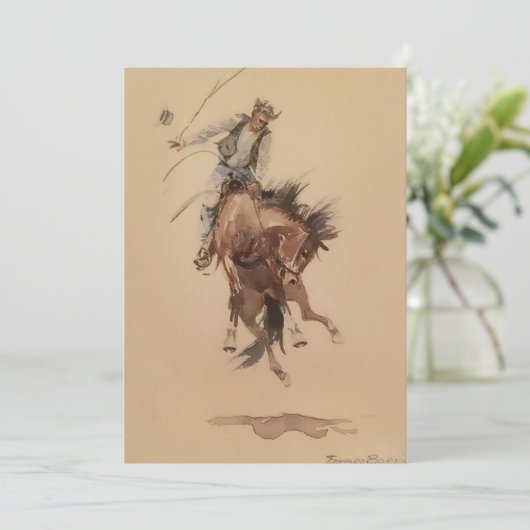 Een weerbarstige hengst afranselen door Edward Bor Kaart (Staand voorkant)