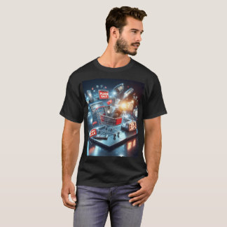 Een weergave van laptops met de Time Flash-verkoop T-shirt