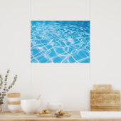 Een weerspiegeling van de transparantie van water poster (Keuken)