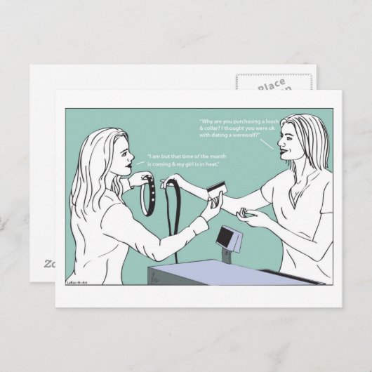 Een weerwolf Briefkaart (Voorkant / Achterkant)