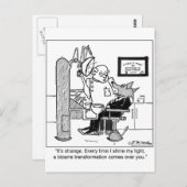 Een weerwolf op de Dentist Briefkaart (Voorkant / Achterkant)