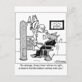 Een weerwolf op de Dentist Briefkaart (Voorkant)