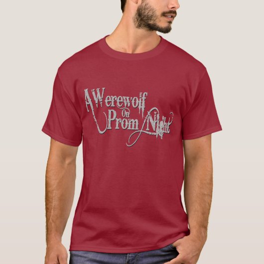Een weerwolf op Prom Night Grey Wordmark T-shirt (Voorkant)