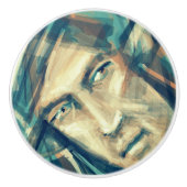 Een weerzinwekkend groen Elf Face Keramische Knop (Voorkant)