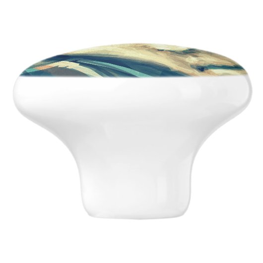 Een weerzinwekkend groen Elf Face Keramische Knop (Zijkant)