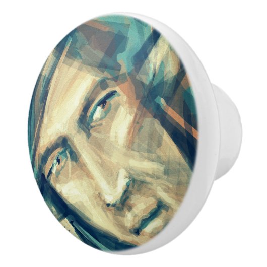 Een weerzinwekkend groen Elf Face Keramische Knop (Rechts)