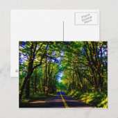 Een weg door een groen bos in Oregon Briefkaart (Voorkant / Achterkant)