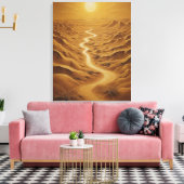 Een weg door een woestijn canvas afdruk (Insitu (Woonkamer))
