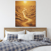 Een weg door een woestijn canvas afdruk (Insitu (Slaapkamer))