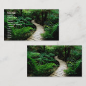 Een weg in het midden van het wilde bos visitekaartje (Voorkant / Achterkant)