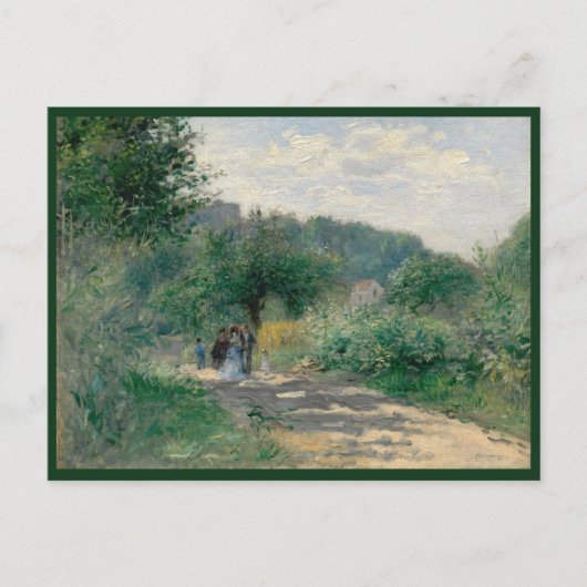 Een weg in Louveciennes door Auguste Renoir Feestdagenkaart (Voorkant)