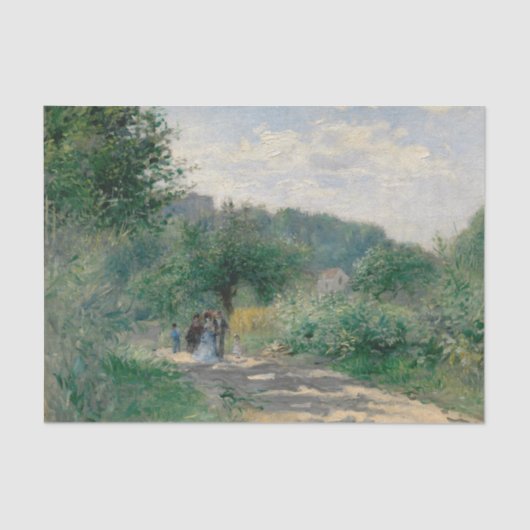 Een weg in Louveciennes door Auguste Renoir Tissuepapier (Voorkant)