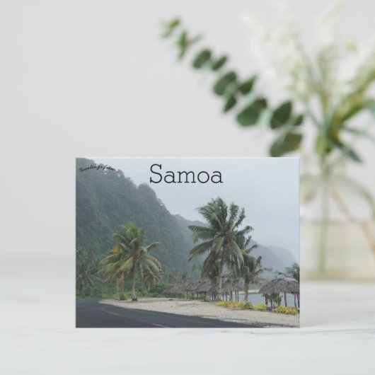 Een weg in Samoa Briefkaart (Staand voorkant)
