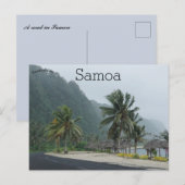 Een weg in Samoa Briefkaart (Voorkant / Achterkant)