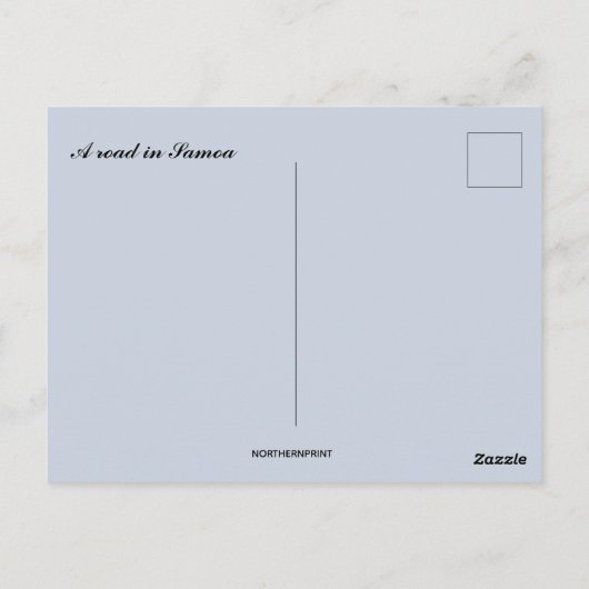 Een weg in Samoa Briefkaart (Achterkant)