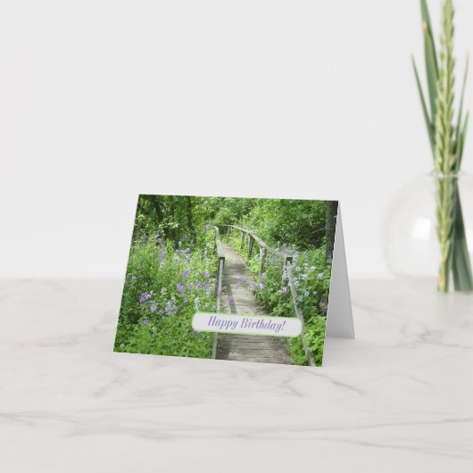 Een weg minder genomen verjaardag Kaart (Voorkant)