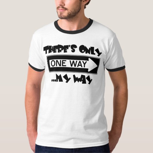 Eén weg t-shirt (Voorkant)