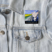 Een wegauto voor elke varken vierkante button 5,1 cm (In situ)