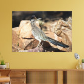 Een wegloper pauzeert tijdelijk op zijn onderzoek canvas afdruk (Insitu (Woonkamer))