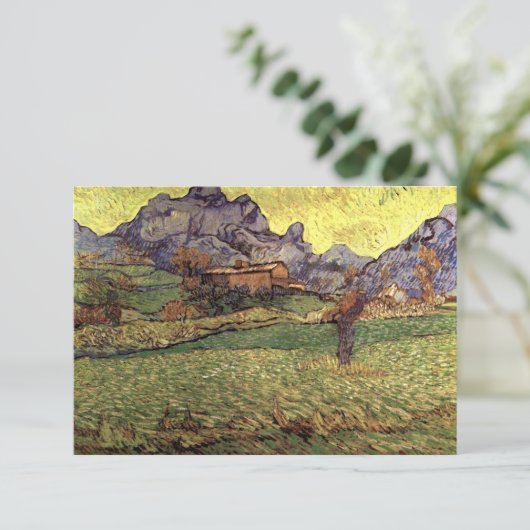 Een weide in de bergen - Van Gogh Bedankkaart (Staand voorkant)
